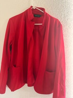 Mint Limit Women's Red Open Blazer Jacket